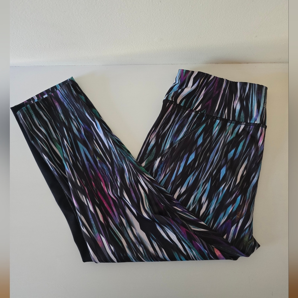 EXP Core by Express Multicolor Abstract Print Leggings – Size L